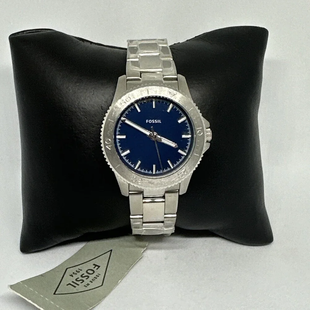 Fossil PR5435 Womens Silver Stainless Steel Analog Dial Quartz Wristwatch HME636